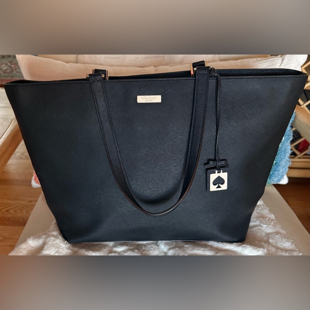 Kate Spade Grant Street Jules Black Saffiano Leather Large Tote Bag EUC - Picture 2 of 10